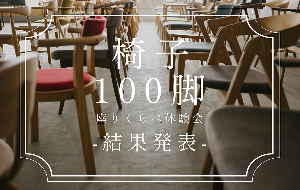 椅子100脚 座り比べ体験会2024 ~ 結果発表 ~