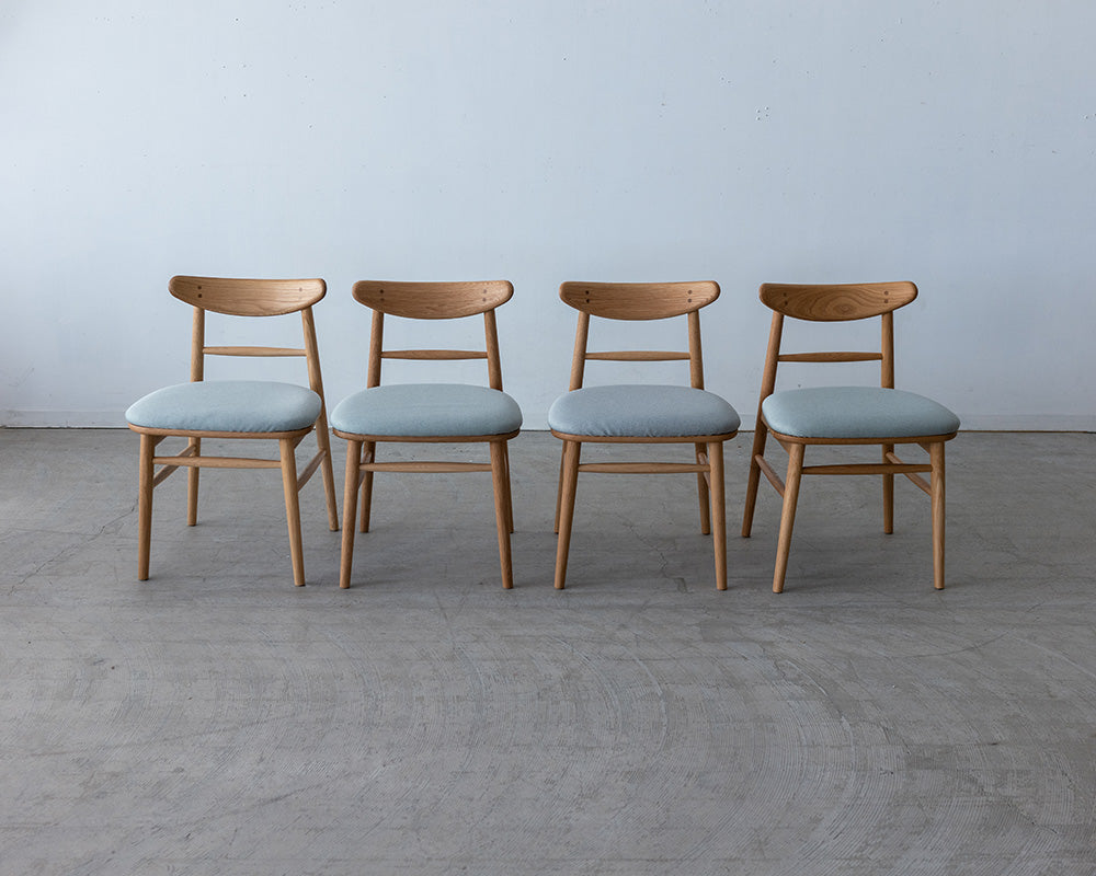 ダイニング5点セット テーブルAKI150/emi chair(NA色)×4