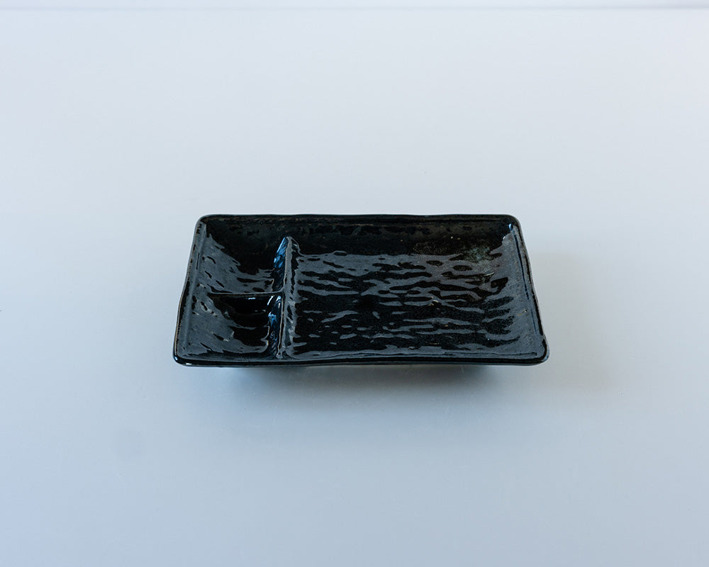 二つ仕切焼物皿