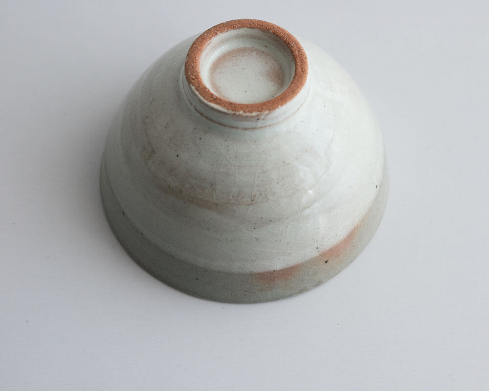 塗分茶碗 白