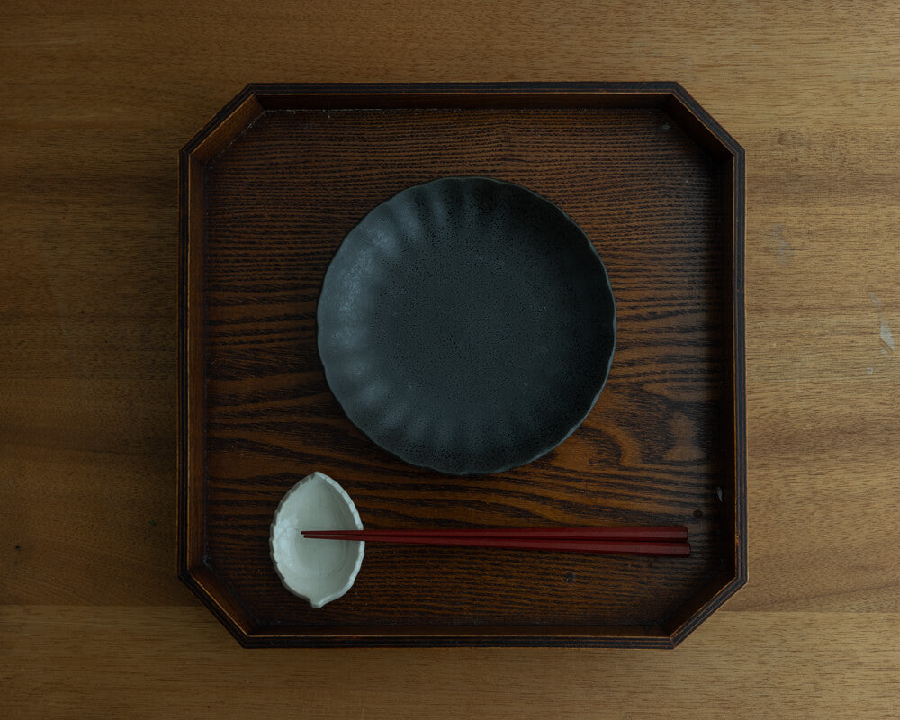 黒マット5寸皿
