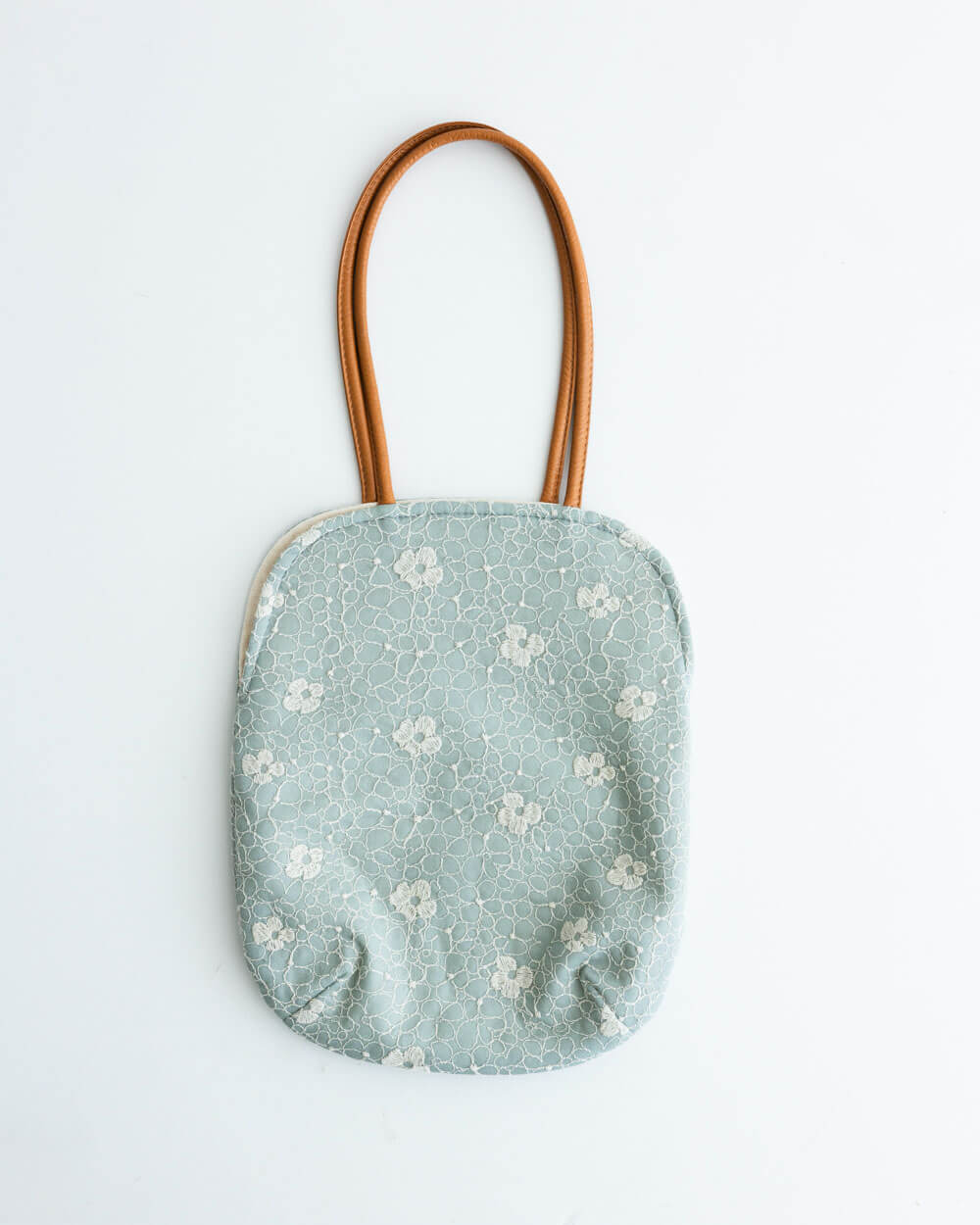 あじさい刺繍miniバッグ (BL)