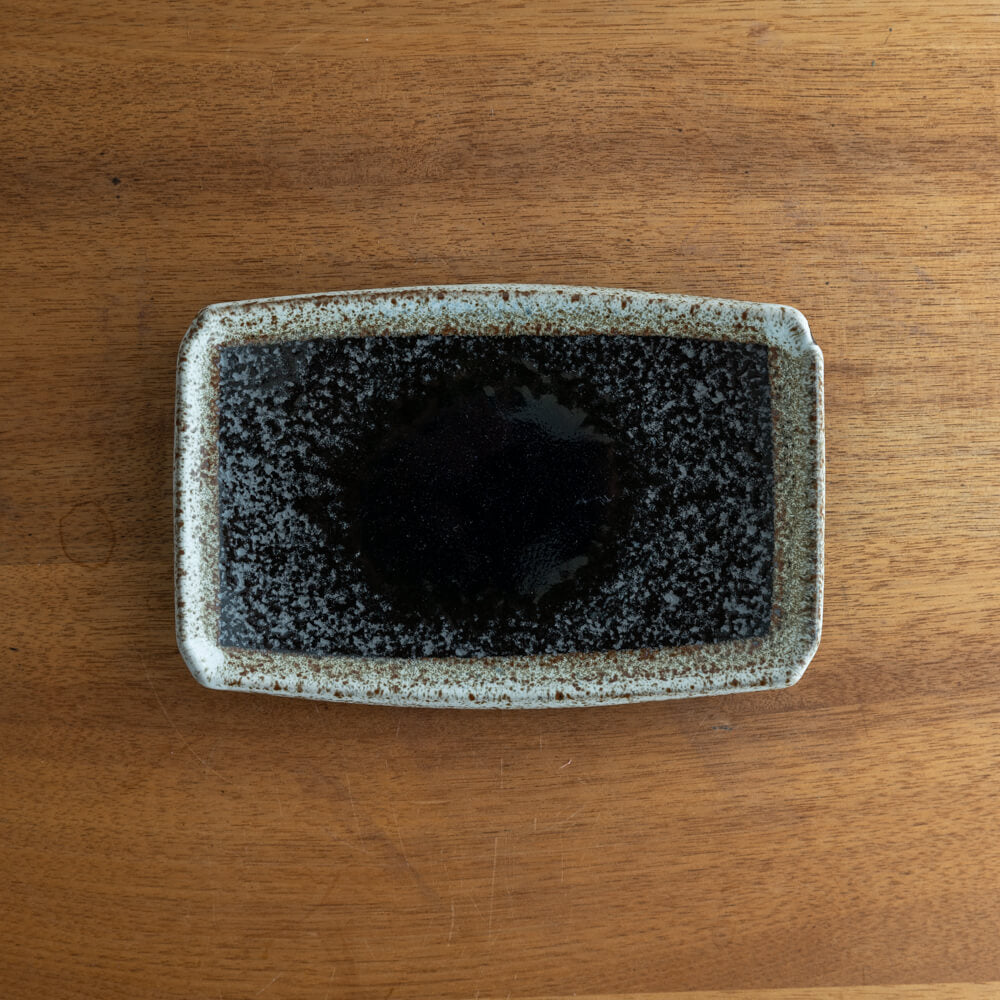 油滴湖水 長角6寸皿