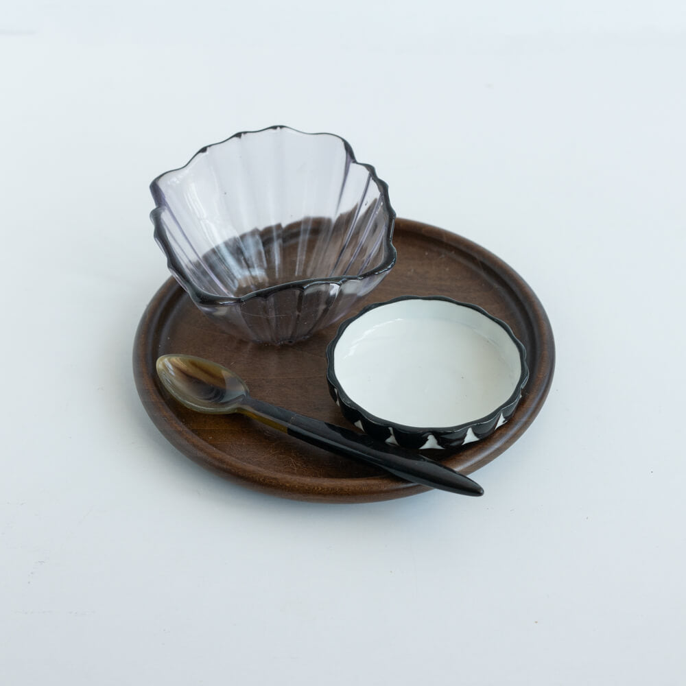 黒釉山十草 菊型珍味