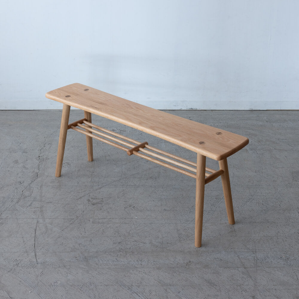 【展示品廃盤特価】Cielo ダイニング4点セット テーブル / シンチェア×2 / ベンチ(ホワイトオーク無垢材 オイル仕上げ)