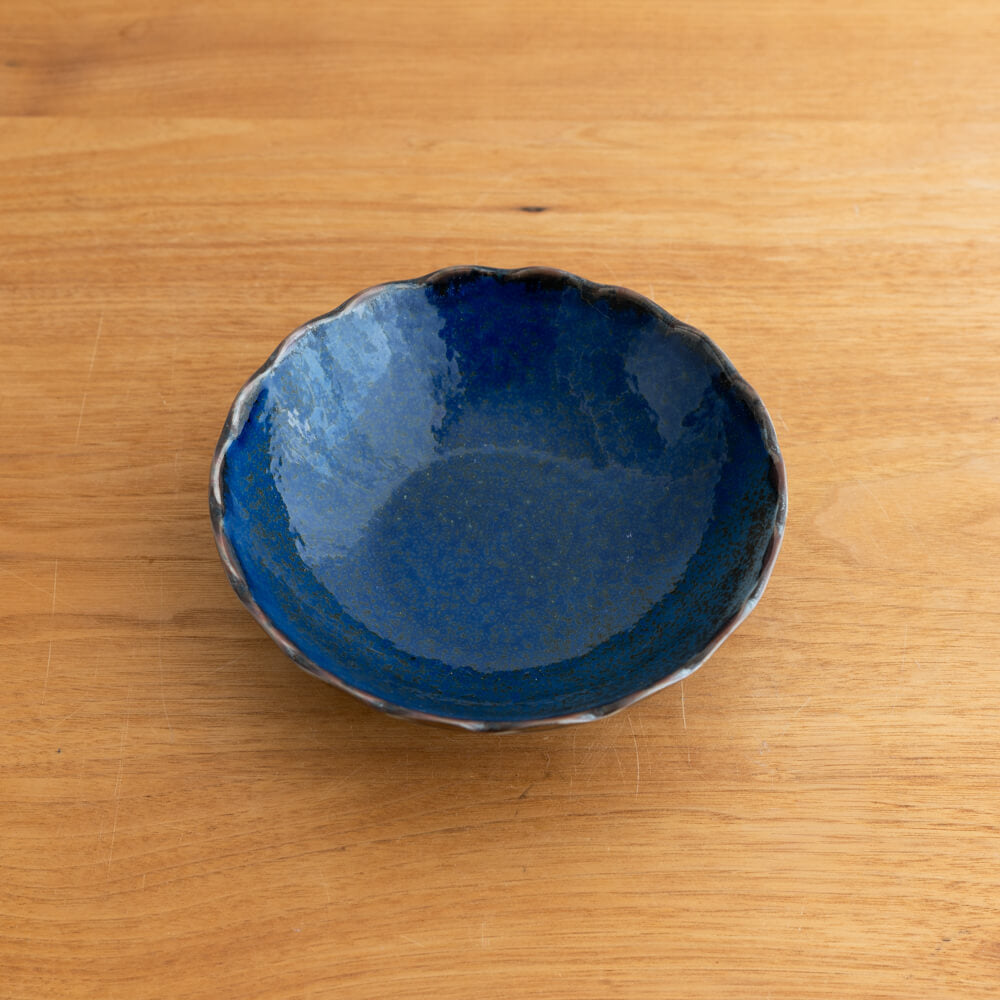 藍 5寸浅丼