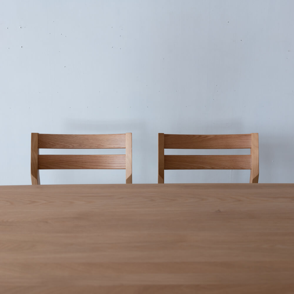【展示品廃盤特価】Cielo ダイニング4点セット テーブル / エースチェアPVC BK×2 / ベンチ(ホワイトオーク無垢材 オイル仕上げ)