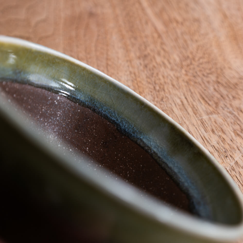 緑釉垂らし茶碗