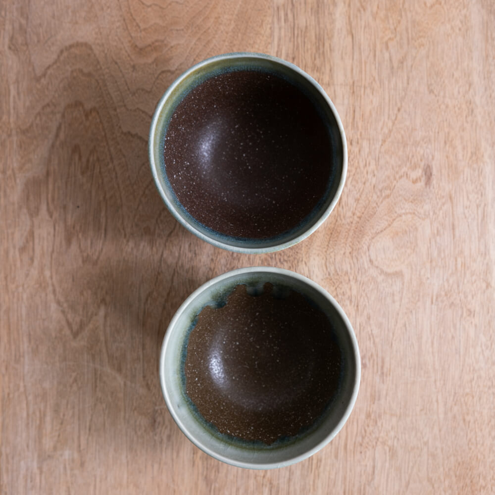 緑釉垂らし茶碗