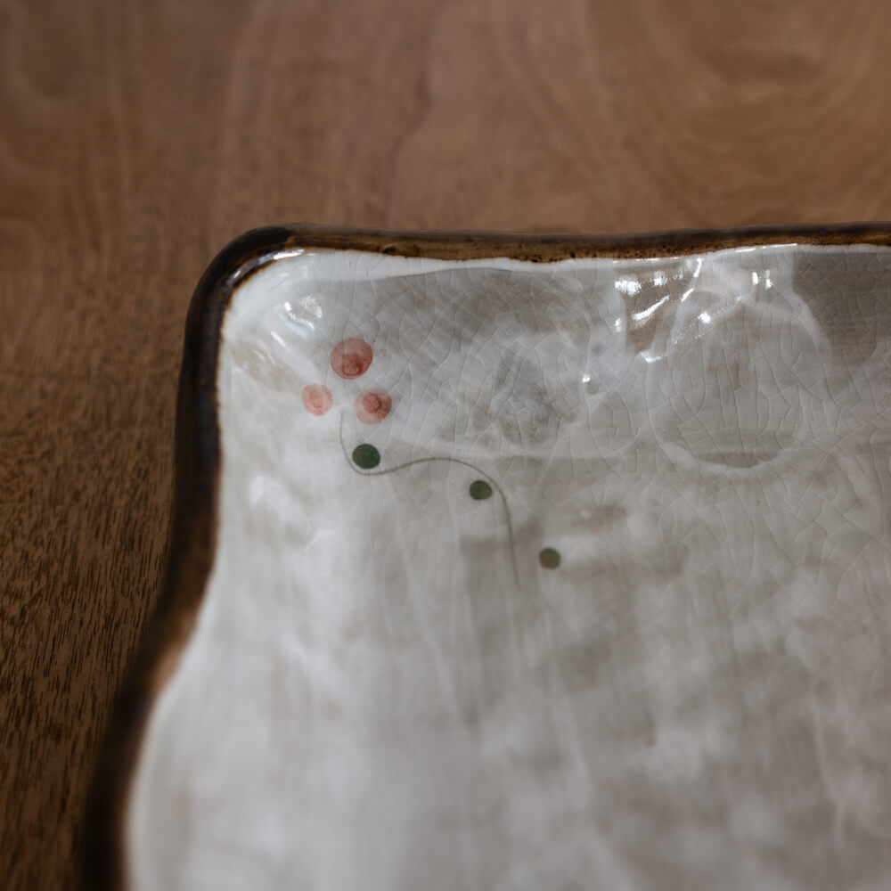 木の実 菓子鉢 (角)