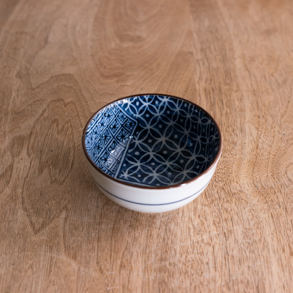 藍あわせ七宝 深口3.5ボール