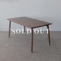 【現品SALE】クルミ材 ハギテーブル W1500+common52 ダイニングチェアC 5点セット
