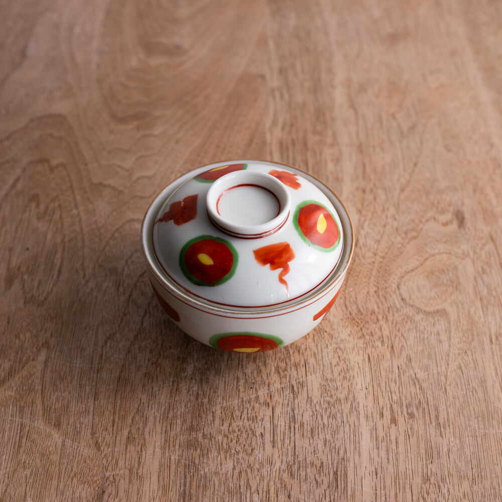 赤絵 蓋物 (小)