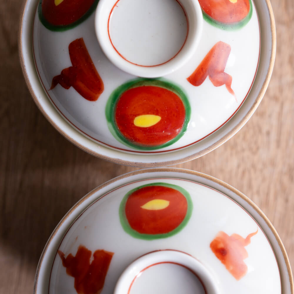 赤絵 蓋物 (小)