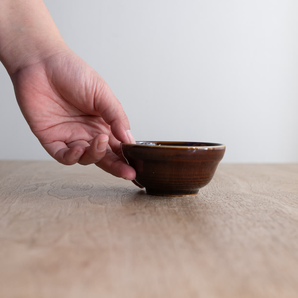 撥水十草だるま小鉢 (小) アメ