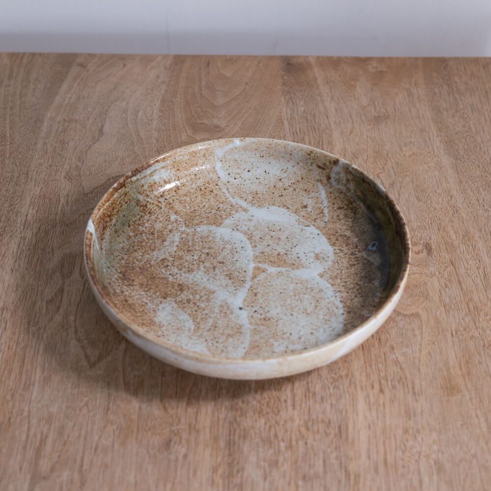 雪志野7寸パスタ皿