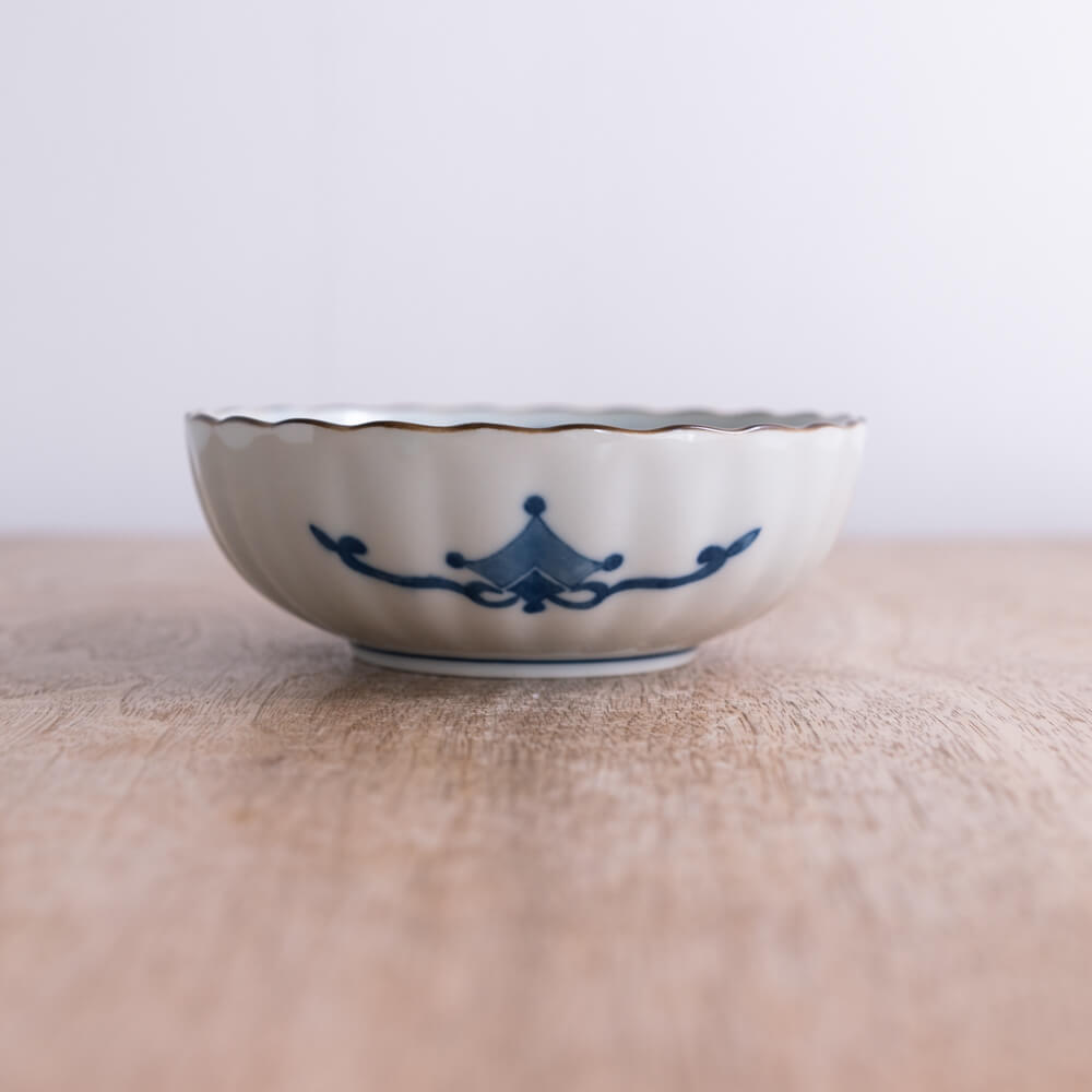 吉祥小紋 麻の葉 菊割4.5鉢