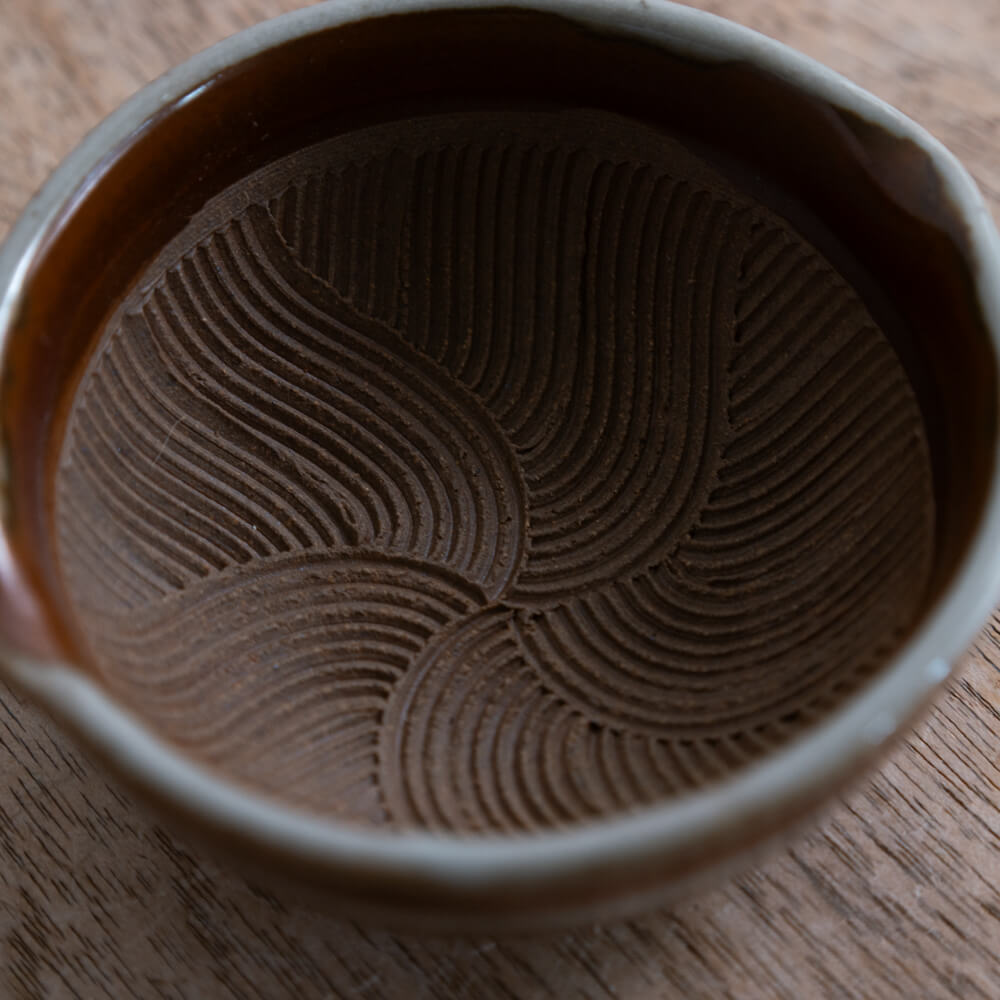 茶ライン すり鉢小鉢 (小)