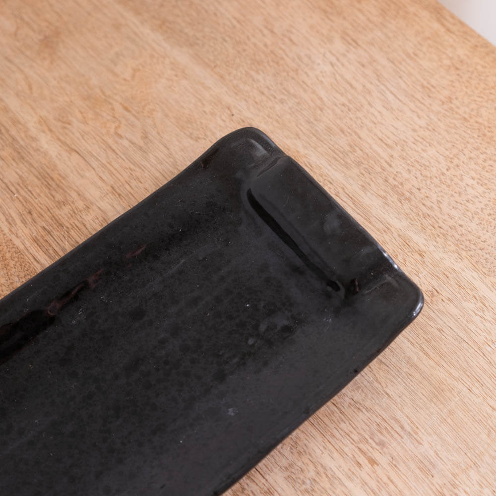 油滴 手付きステーキ皿
