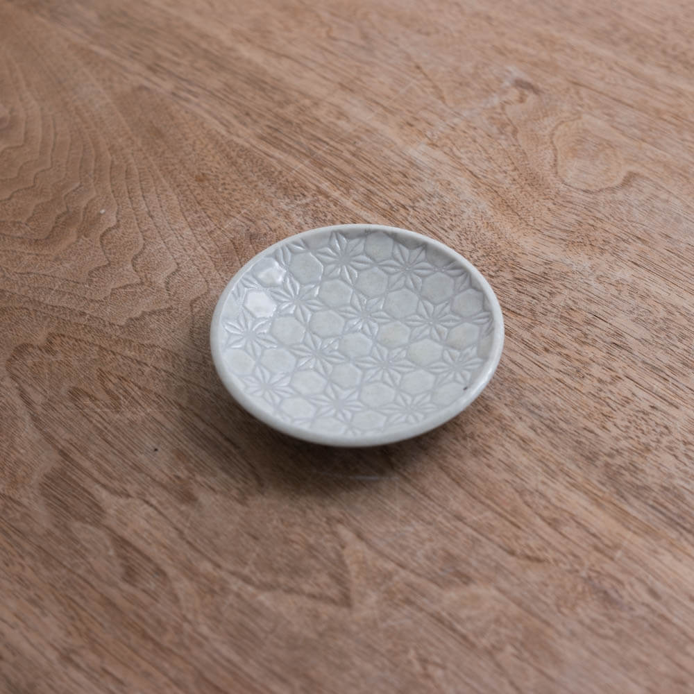 白麻波紋 丸3寸皿