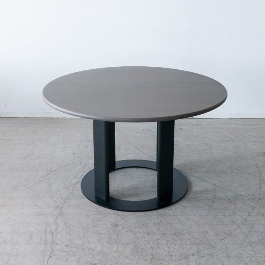 【現品SALE】ナガノインテリア 円形ダイニング5点セット φ120cm|レッドオークCG色・チェア4脚+座クッション