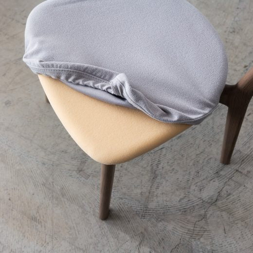 【現品SALE】ナガノインテリア 円形ダイニング5点セット φ120cm|レッドオークCG色・チェア4脚+座クッション