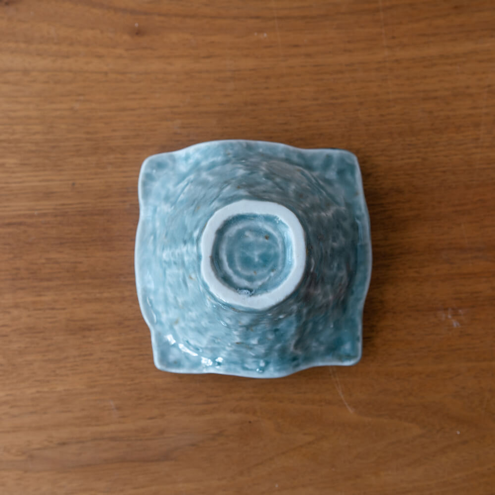 翠玉 波四角小鉢 (小)