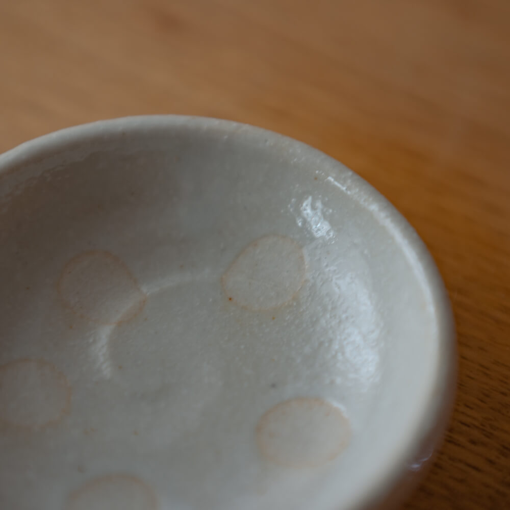 薬味小皿 白丸水玉