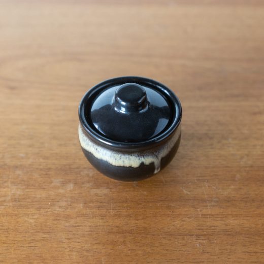 【WEB限定】黒流し7cm蓋付き壺 -器市-