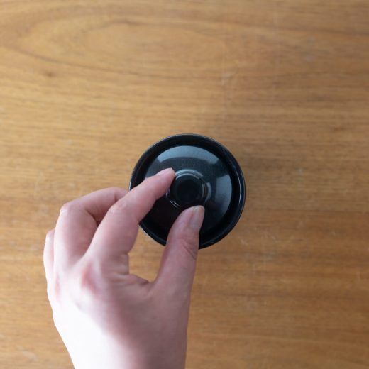 【WEB限定】黒流し7cm蓋付き壺 -器市-