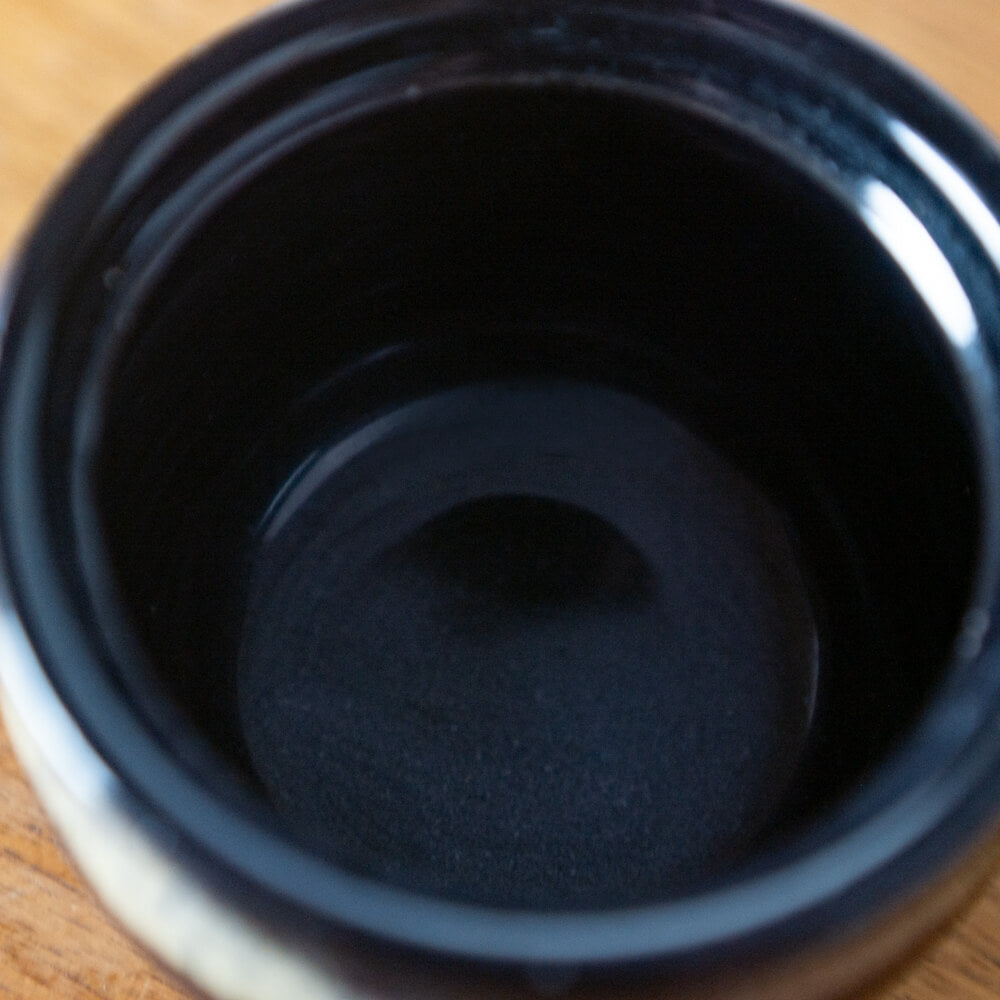 【WEB限定】黒流し7cm蓋付き壺 -器市-