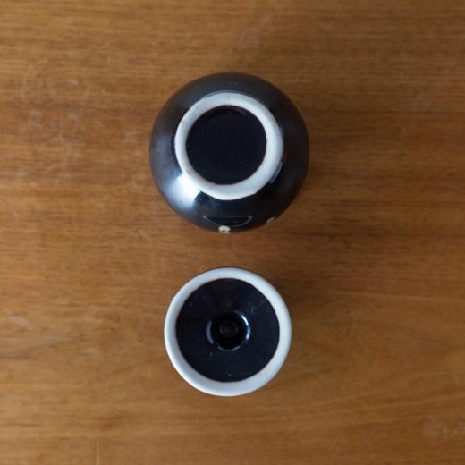 【WEB限定】黒流し7cm蓋付き壺 -器市-