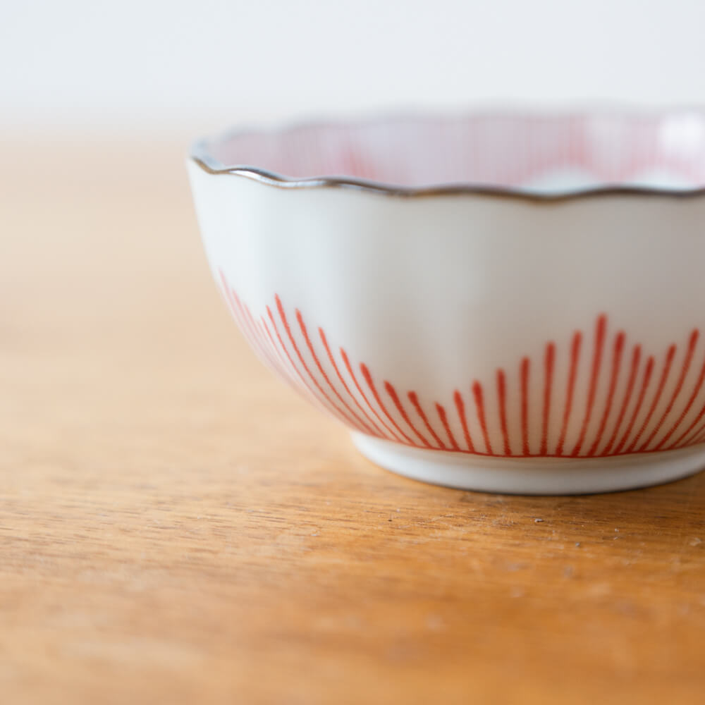 特価品【WEB限定】花一輪 赤 3寸鉢 -器市-