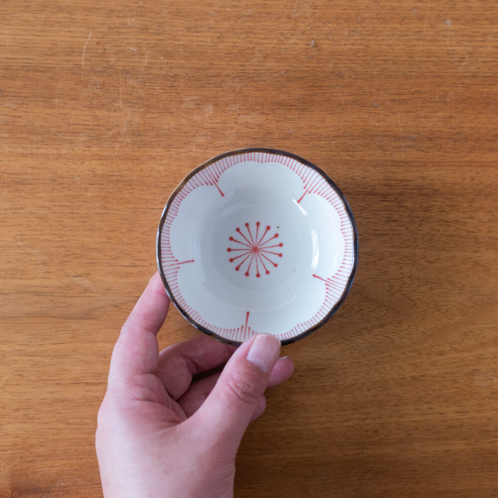 特価品【WEB限定】花一輪 赤 3寸鉢 -器市-
