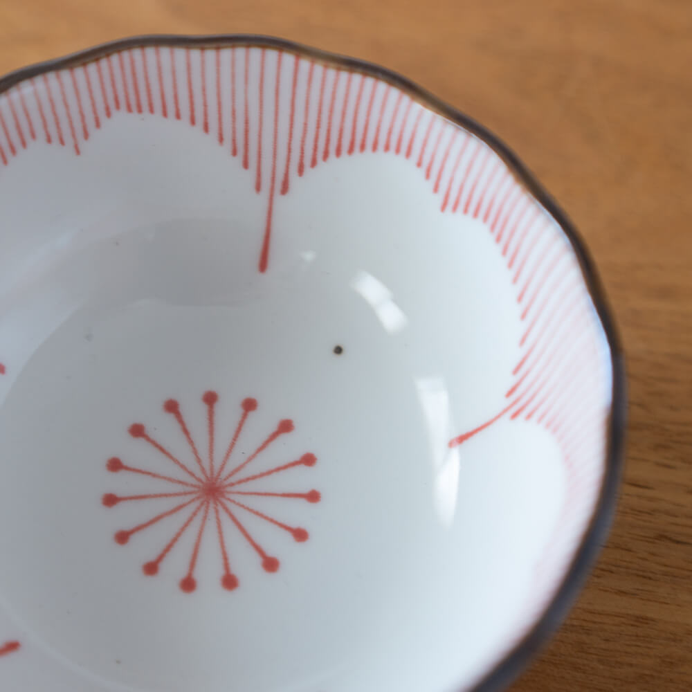 特価品【WEB限定】花一輪 赤 3寸鉢 -器市-