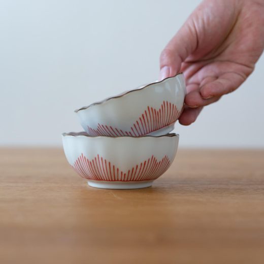 特価品【WEB限定】花一輪 赤 3寸鉢 -器市-
