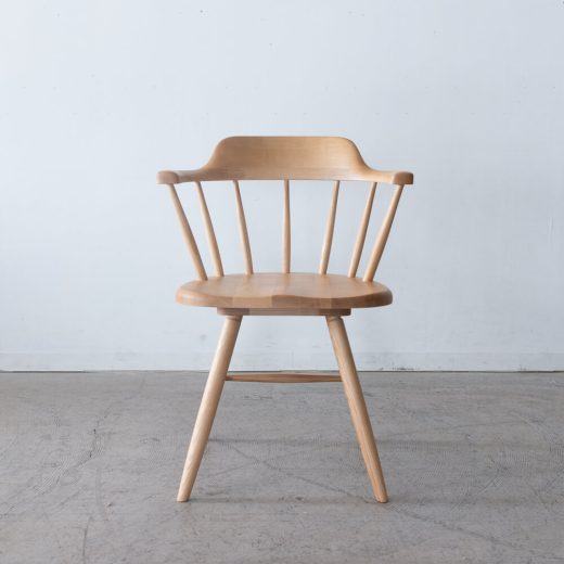 【現品SALE】タモ無垢材 円形ダイニング3点セット φ80cm|アップサイクルテーブル+TOTTO NAチェア2脚