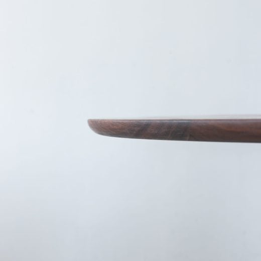 【現品SALE】2026-B-007 ウォールナット材 丸天板 1100(25) ボイル DTスチール1本脚