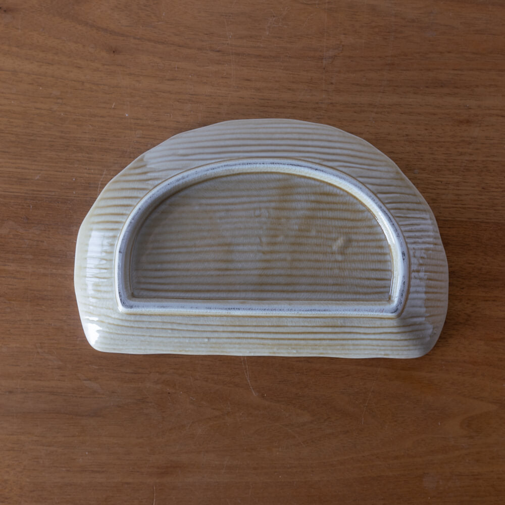 特価品【WEB限定】オリベあし 半月焼物皿 -器市-