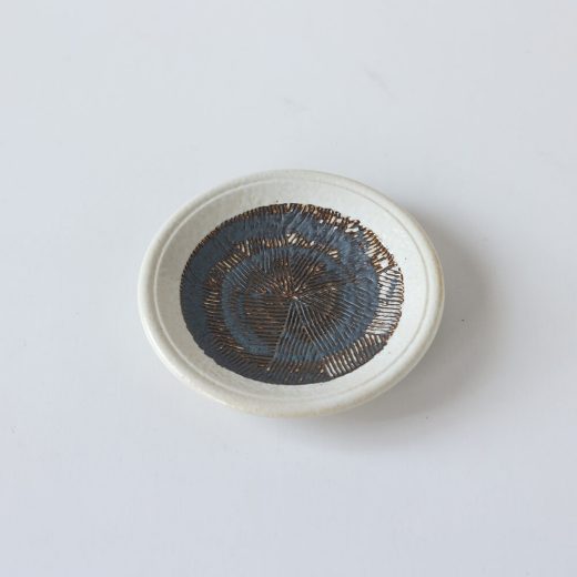 【WEB限定】初雪スリ目紋 円(まどか) 4.8皿 -器市-