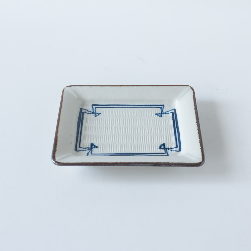 【WEB限定】淵さび手描き 長角6寸皿 -器市-