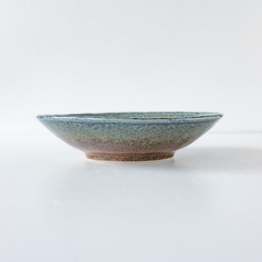 【WEB限定】砂地藍流し 手捻り8寸盛皿 -器市-