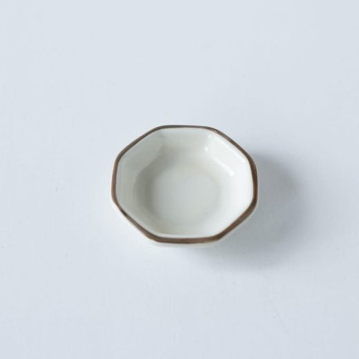 【WEB限定】リム八角小皿 白 -器市-