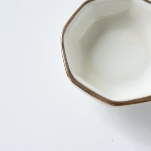 【WEB限定】リム八角小皿 白 -器市-