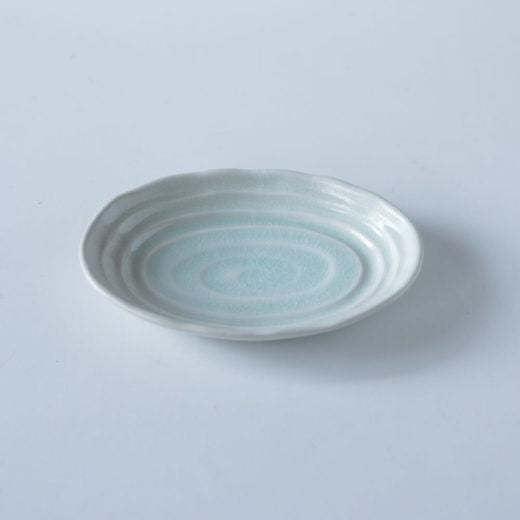 【WEB限定】初氷 20cm楕円鉢 -器市-