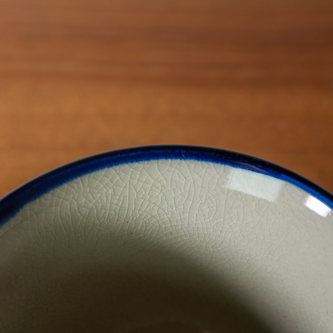 【WEB限定】貫入ヒスイ 40反丼 (リムBL) -器市-