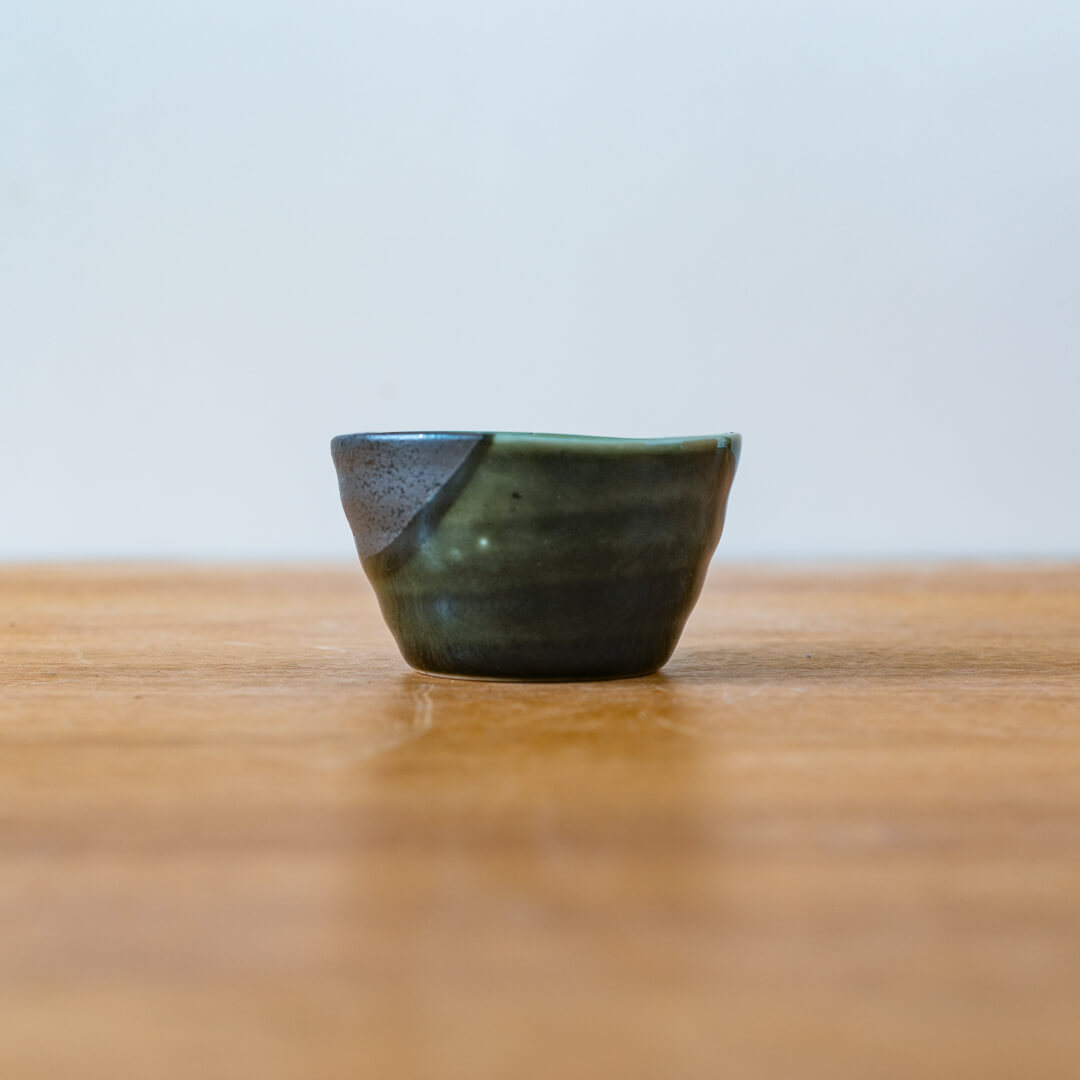 古い 織部 小鉢5客 鉢 皿 急須 醤油注 薬味入 織部釉 料理揃 全10点 WEB限定】織部塗分け小鉢 -器市-
