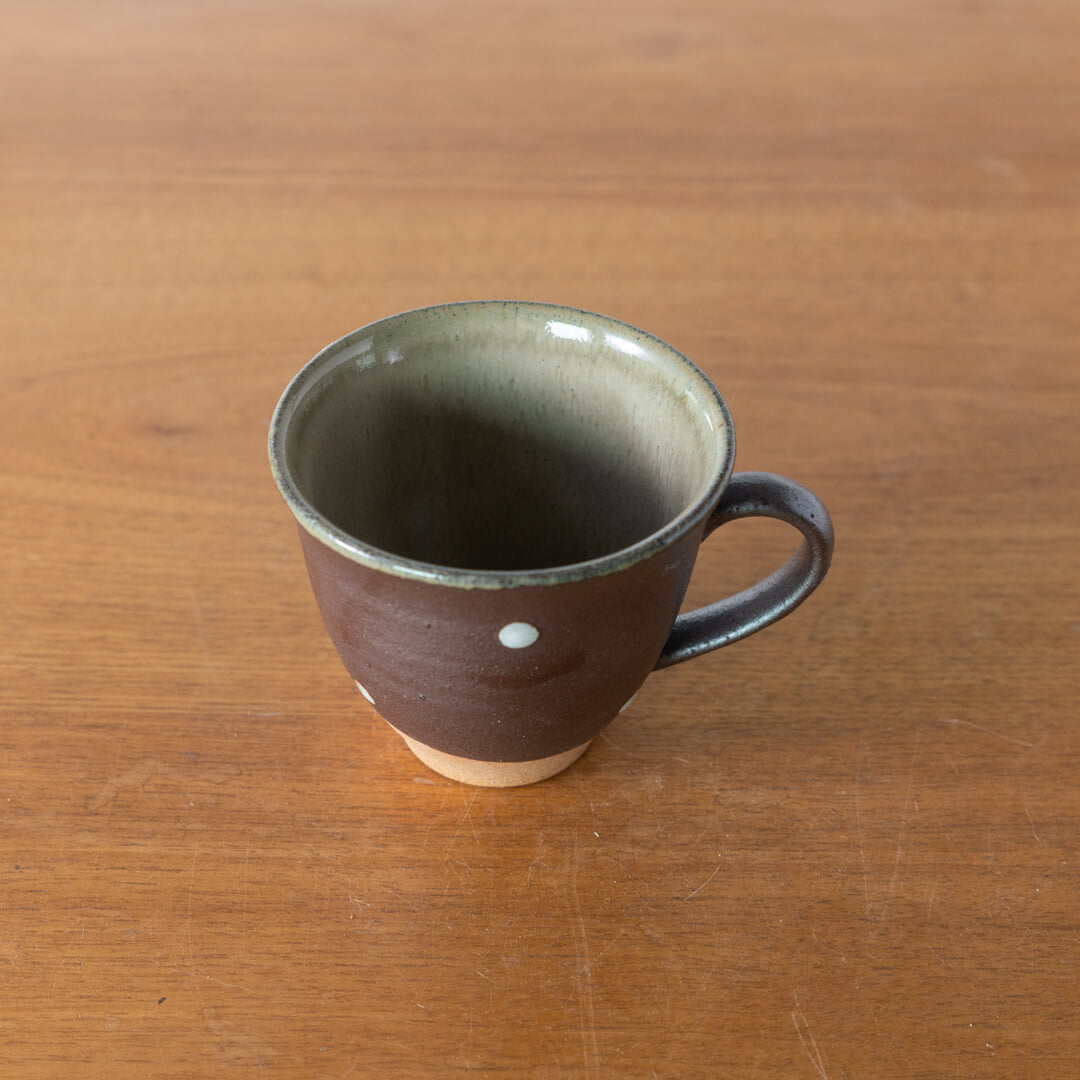 【WEB限定】ドットフルールマグカップ (茶サビ) -器市-