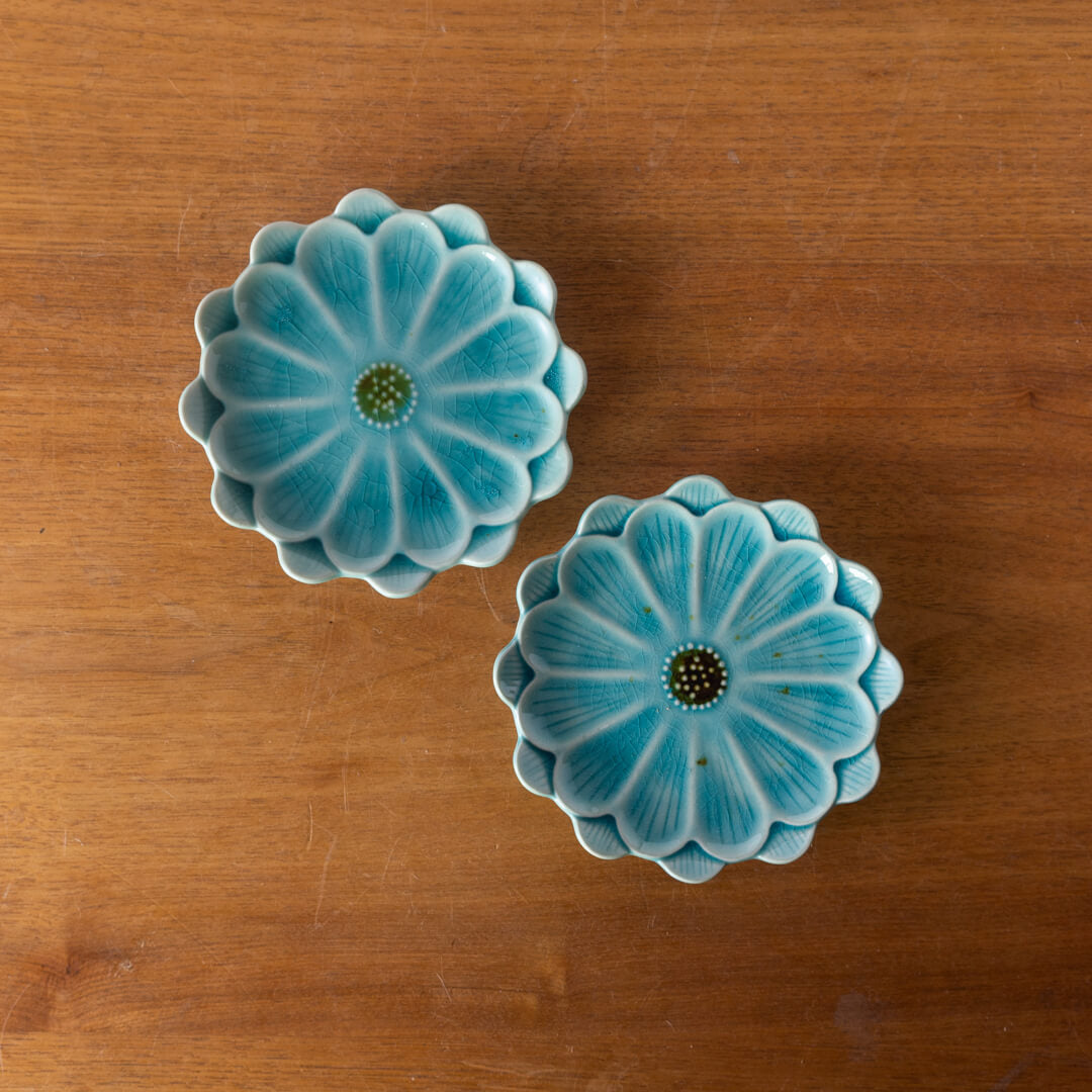 【WEB限定】デイジー 花型小皿 TQ/BR -器市-