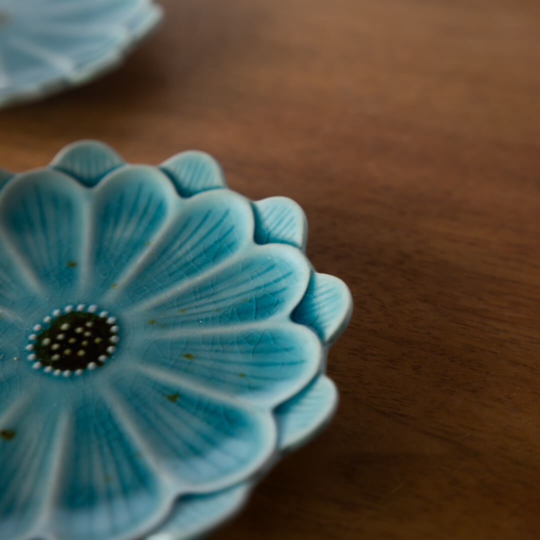 【WEB限定】デイジー 花型小皿 TQ/BR -器市-
